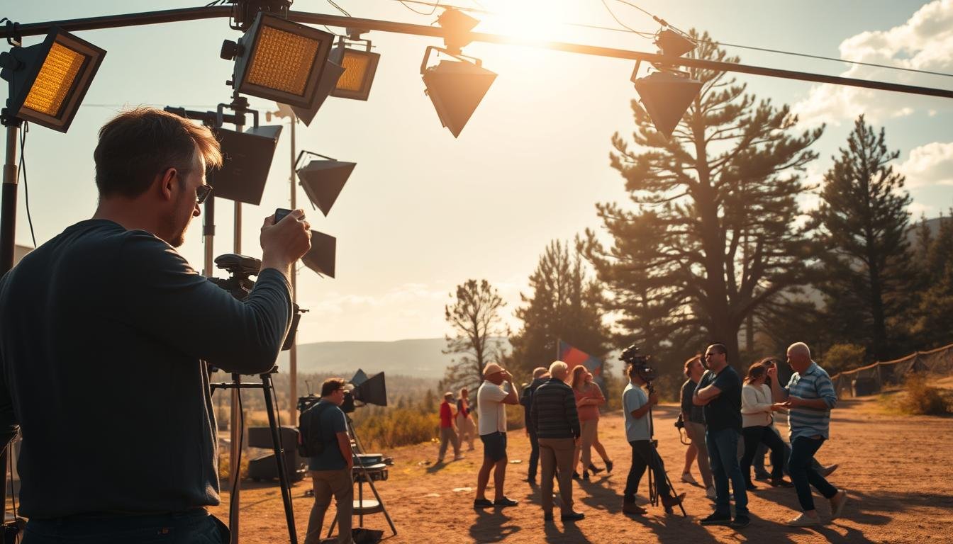 técnicas de iluminação para filmagens externas